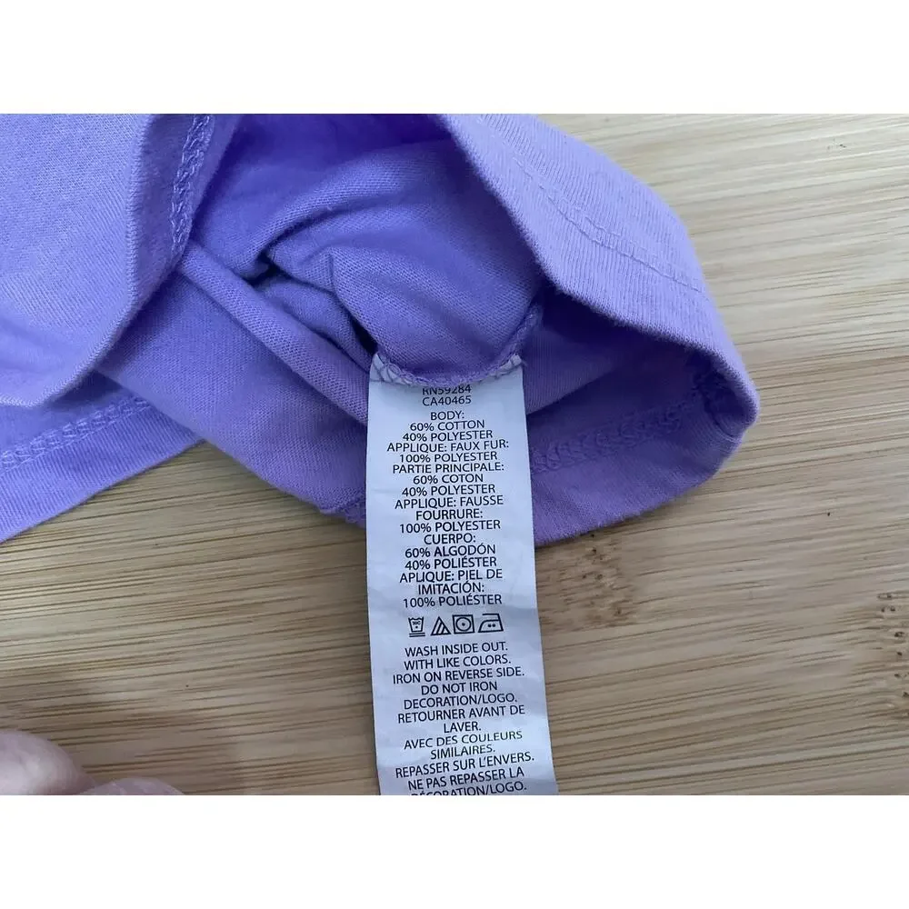 The Children's Place Shirt Girls 4 Purple Beautiful Unicorn Graphic Long Sleeve‎